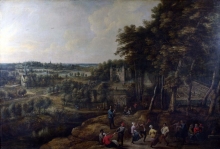 212/uden, lucas van - peasants merry-making before a country house